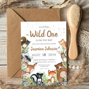Invitation Baby shower Wild One Woodland Creats