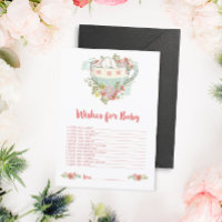Baby shower Wives for Baby Activity Card en rose
