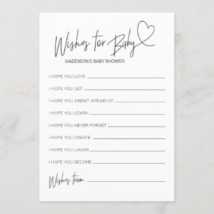 Invitation Baby shower Wives For Baby Keepsaké Game Card