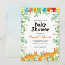 Baby shower Woodland Fox