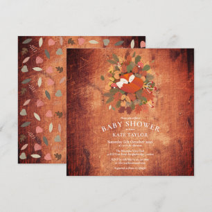Invitation Baby shower Woodland Fox / Saupoudrer