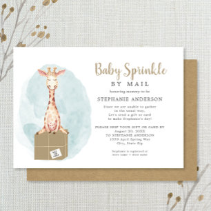 Invitation Baby Sprinkel by Mail - girafe neutre + boîte