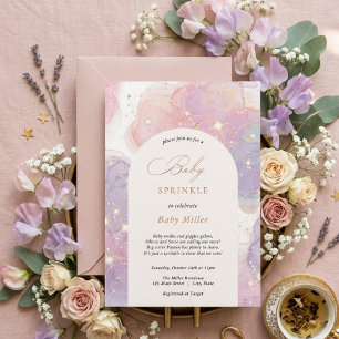 Invitation Baby Sprinkle Arc-en-ciel