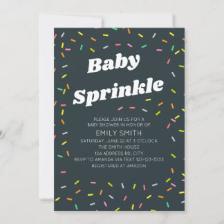 Invitation Baby Sprinkle se traduit par Fête de naissance or 