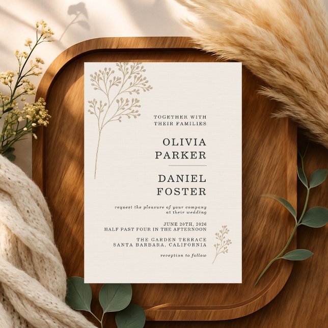 Invitation Baby's Breathe Wedding (Créateur téléchargé)