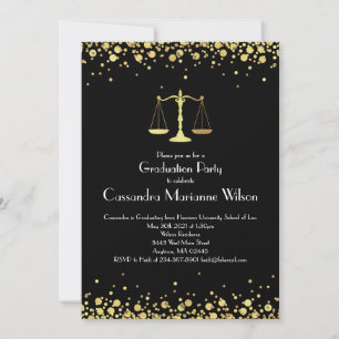Invitation Baccalauréat de l'école de droit de l'avocat Black