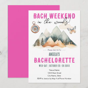 Invitation Bach in the Woods Camping Bachelorette Party