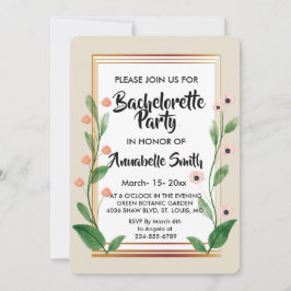 Invitation Bachelor classique et élégant