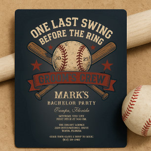 Invitation Bachelor de baseball