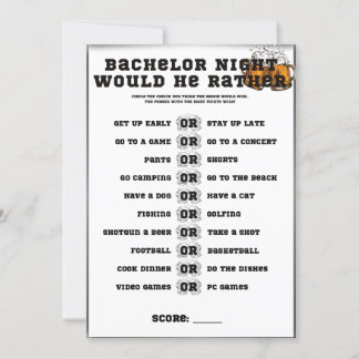 Invitation Bachelor Partie, Voudrait-Il Plaire