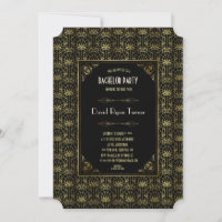 Bachelor Party | Gold Black 1920 Art Déco