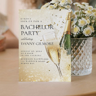 Invitation Bachelor Party simple et élégant
