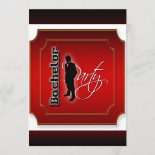 Invitation Bachelor stylish fête de cerf personnalisation