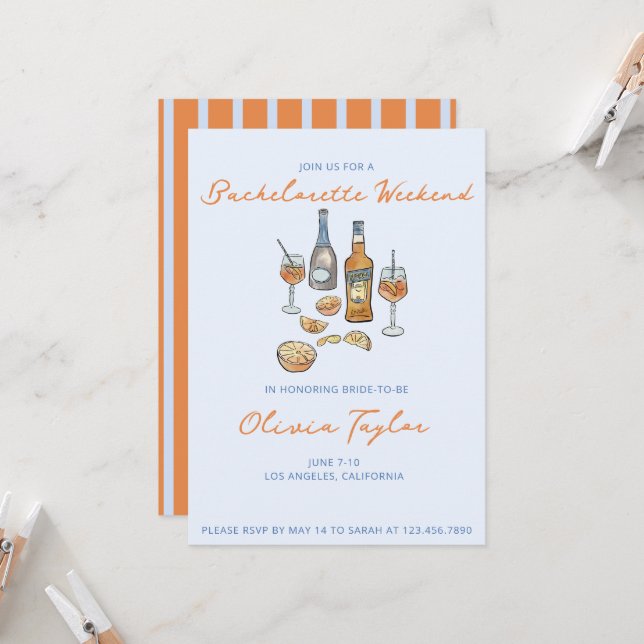 Invitation Bachelorette (Devant/Arrière en situation)