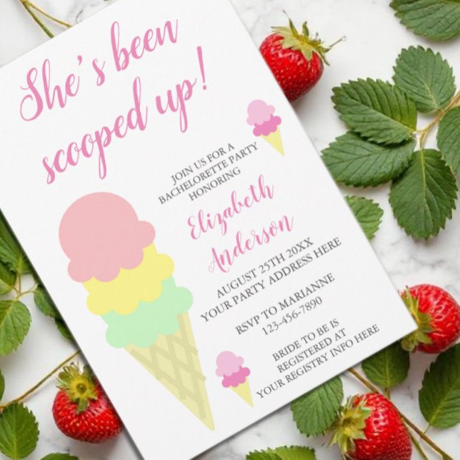 Invitation Bachelorette à crème glacée (Créateur téléchargé)