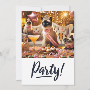 Invitation Bachelorette Amoureux des chats