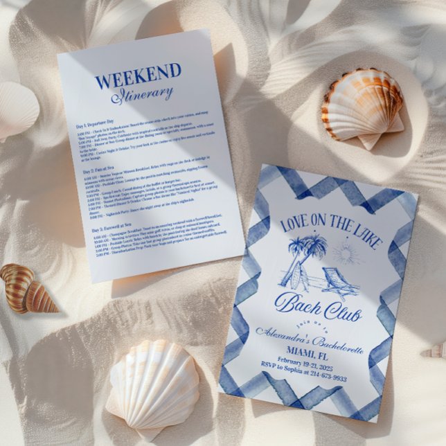 Invitation Bachelorette au bord du lac (Créateur téléchargé)