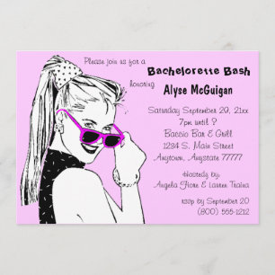 Invitation Bachelorette Bash Pink