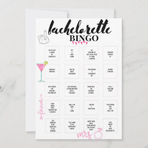 Invitation Bachelorette Bingo Hen Party Jeu