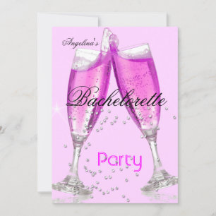 Invitation Bachelorette Champagne rose