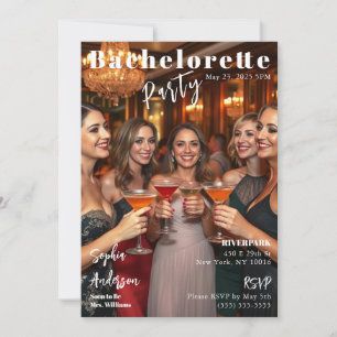 Invitation Bachelorette de couverture du magazine