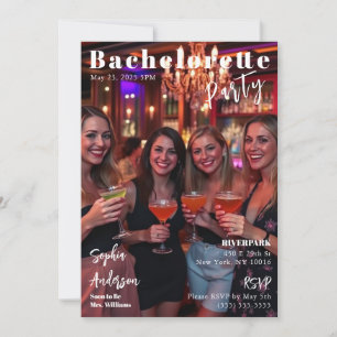 Invitation Bachelorette de couverture du magazine