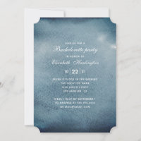 Bachelorette de la Marine. Aquarelle bleu moderne