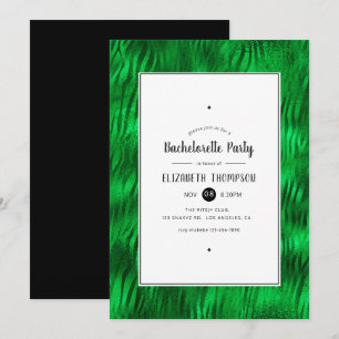 Invitation Bachelorette de Tigre Noir et Vert