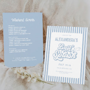 Invitation Bachelorette Dernière bleue