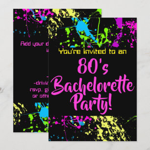 Invitation Bachelorette des années 80