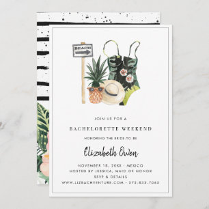 Invitation Bachelorette Destination Bikini Bridal Bash