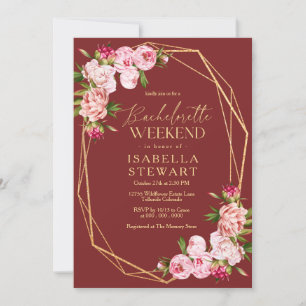Invitation Bachelorette en terre cuite rose