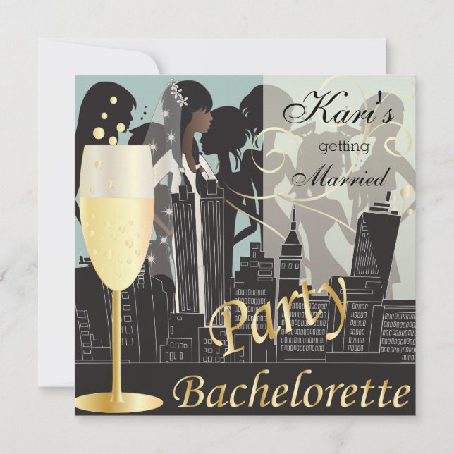 Invitation Bachelorette Filles Nuit Sortie - Paloma Blue (Devant)