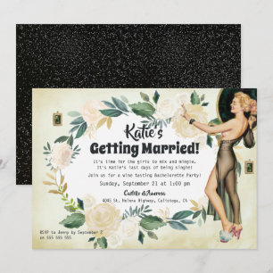 Invitation Bachelorette florale Vintage