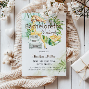 Invitation Bachelorette Girls Weekend Tropical