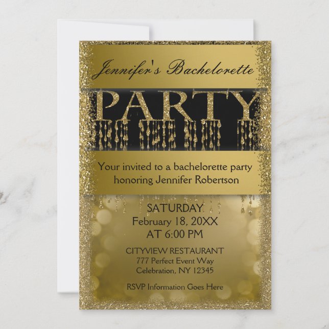 Invitation Bachelorette | Glamour amusant (Devant)