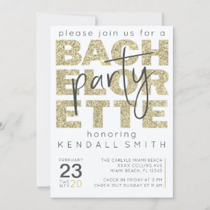 Invitation Bachelorette Glamour Or Fun