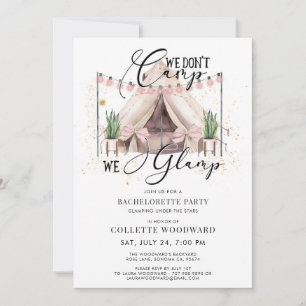 Invitation Bachelorette Glamping Party