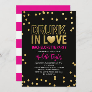 Invitation Bachelorette ivre