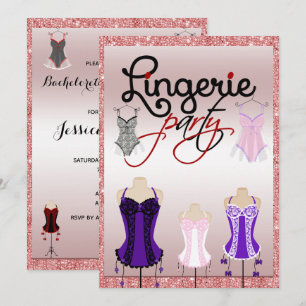 Invitation Bachelorette Lingerie Party