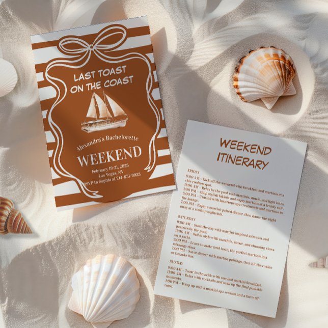 Invitation Bachelorette Nautique Rustique (Créateur téléchargé)