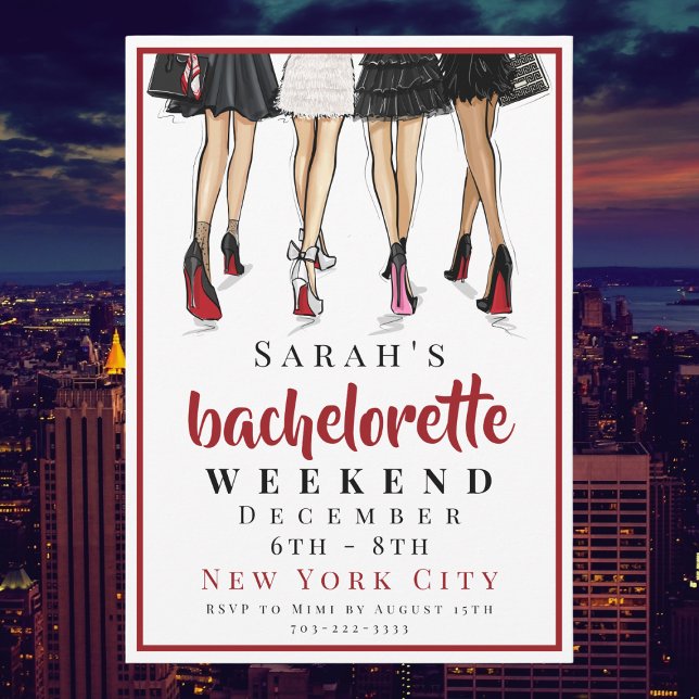 Invitation Bachelorette New York City Weekend Fashion Party (Créateur téléchargé)