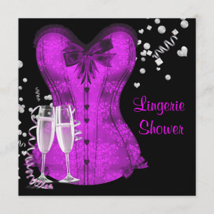 Invitation Bachelorette noire et violette