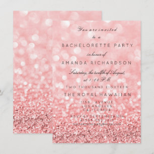 Invitation Bachelorette Parties scintillant d'anniversaire ro