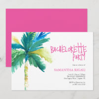 Bachelorette Party Aquarelle Tropicale Palm Tree