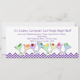 Invitation Bachelorette Party, Martini Parade