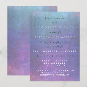Invitation Bachelorette Party rose Aquatique Pastel Aquarelle