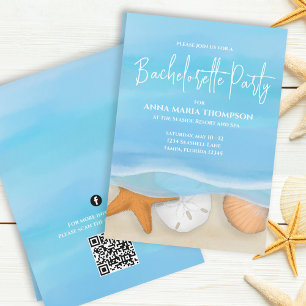 Invitation Bachelorette Party Tropical Beach Custom