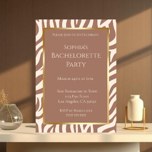 Invitation Bachelorette Party-Zebra Print-Mousse