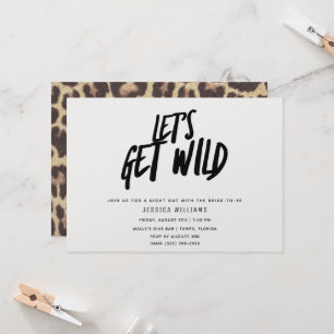 Invitation Bachelorette PartyAttrapons Wild Cheetah